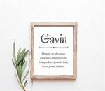 What Does Gavin Mean