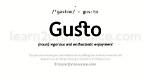What Does Gusto Mean