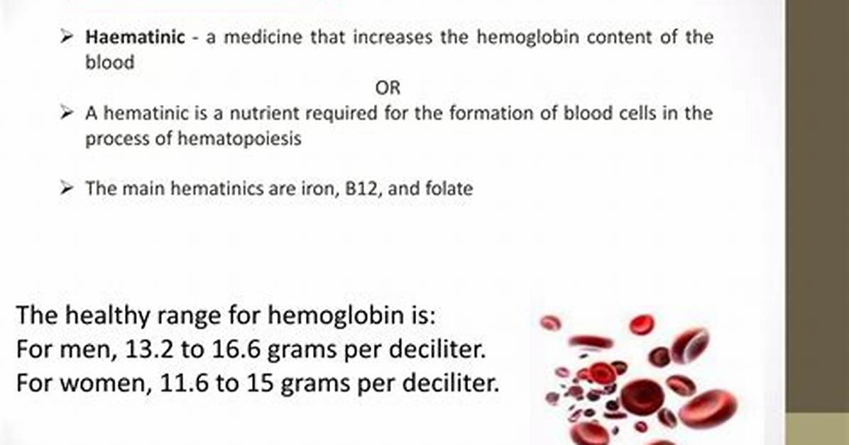What Does Haematinics Include?