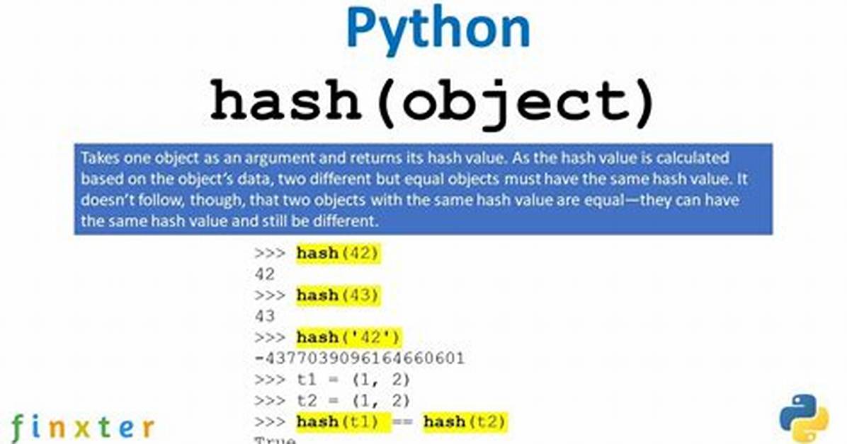 What Does Hash Do in Python?