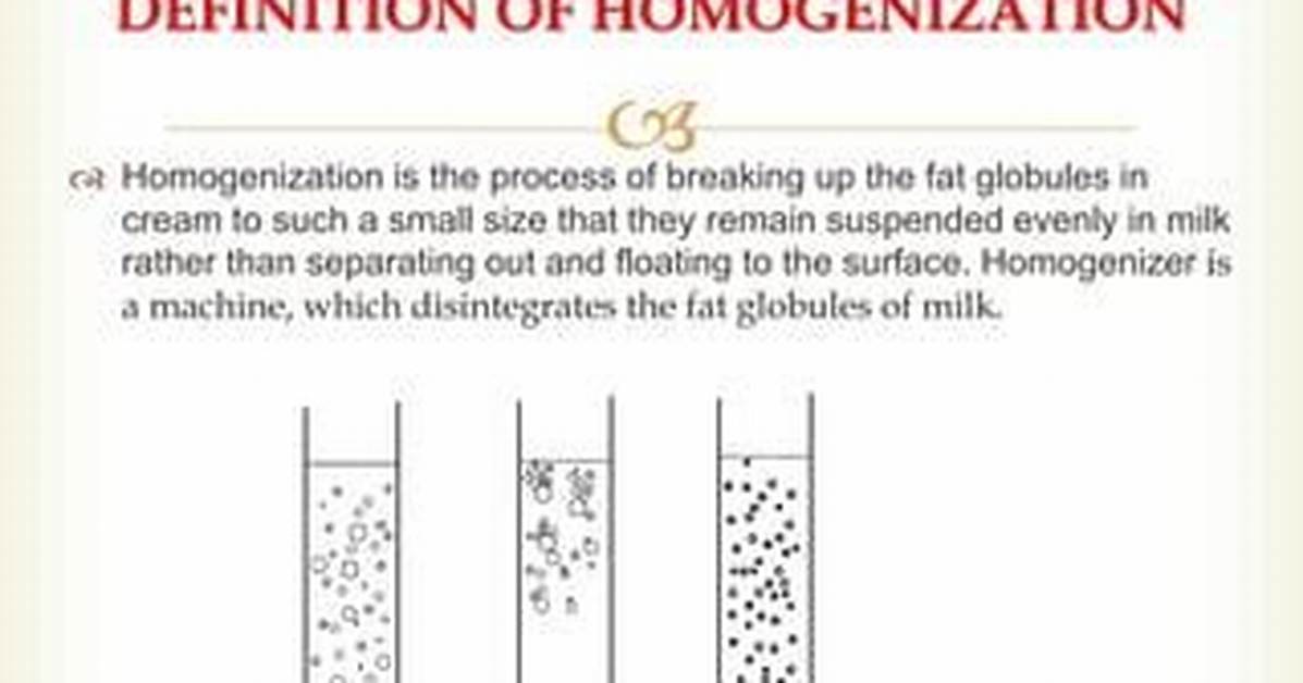 What Does Homogenization Mean?