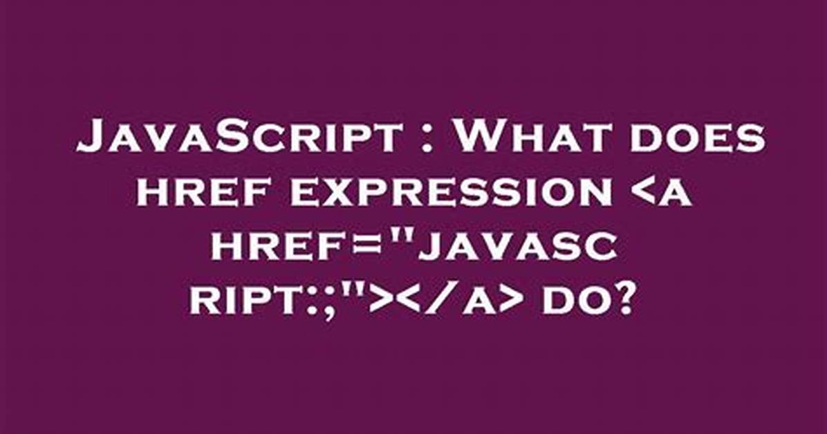 What Does Href Expression Do?