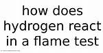What Does Hydrogen React with in a Hydrogen Fuel Cell