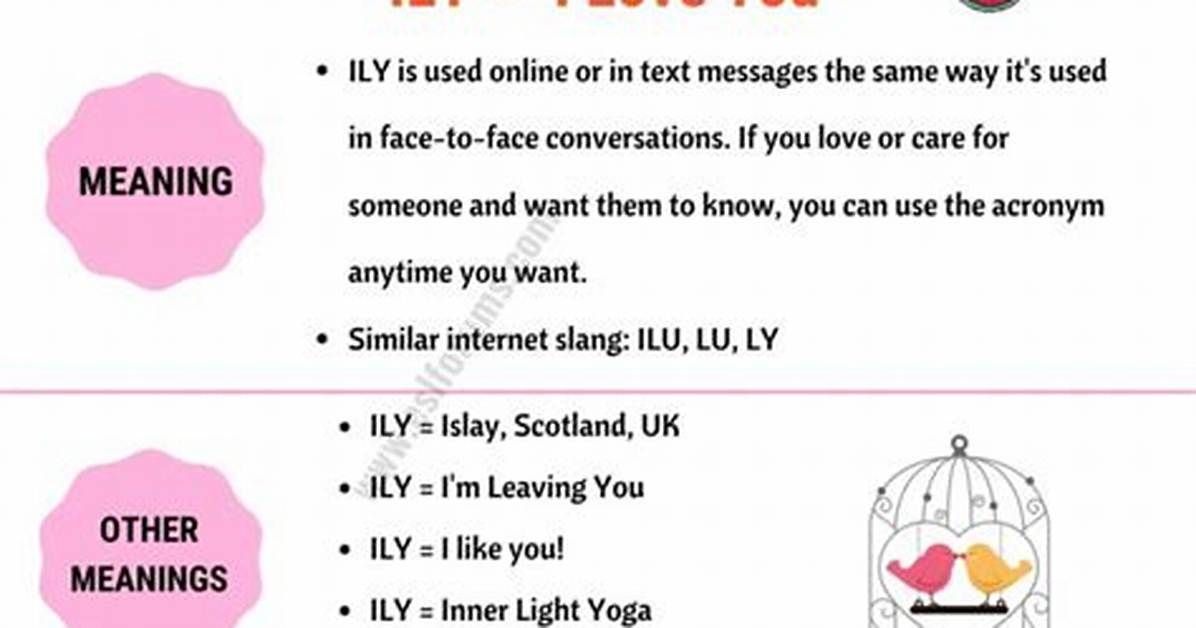 What Does Ily Mean?