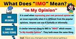 What Does Imo Mean