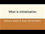 What Does Initializing Mean?