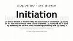 What Does Initiation Mean?