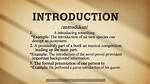 What Does Introduction Mean