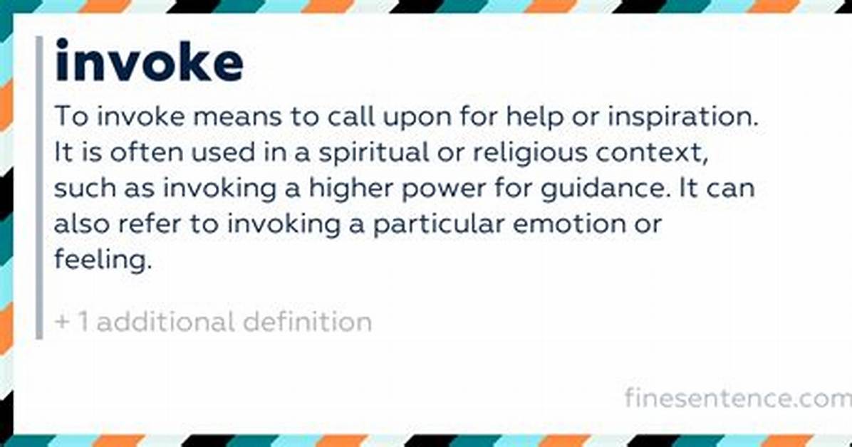 What Does Invoke Mean