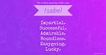 What Does Isabel Mean