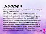 What Does Lenora Mean?