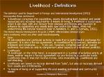 What Does Livelihood Mean?