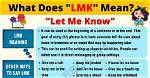 What Does Lmk Mean?