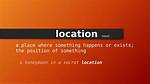 What Does Location Mean
