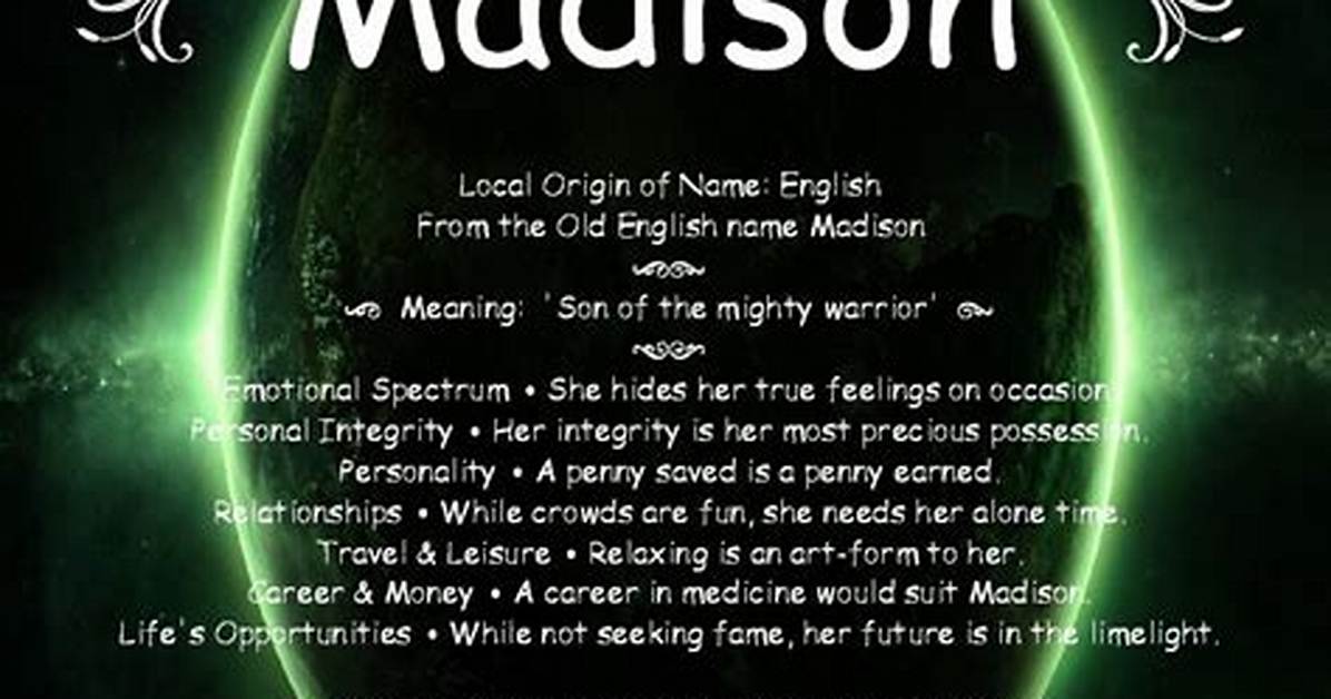 What Does Madison Mean?