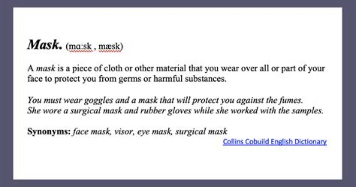 What Does Mask Mean?