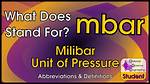 What Does Mbar Stand For