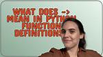 What Does -> Mean in Python Function Definitions?