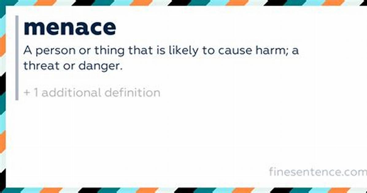 What Does Menaced Mean?