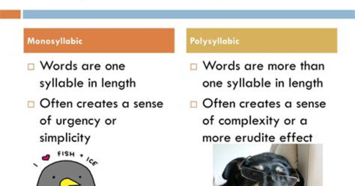 What Does Monosyllables Mean?