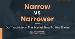 What Does Narrower Term Mean?