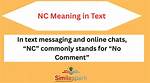 What Does Nc Mean