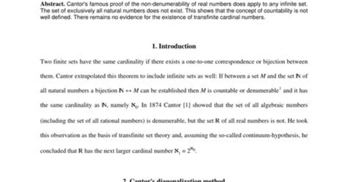 What Does Non Denumerable Mean?