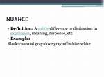 What Does Nuance Mean
