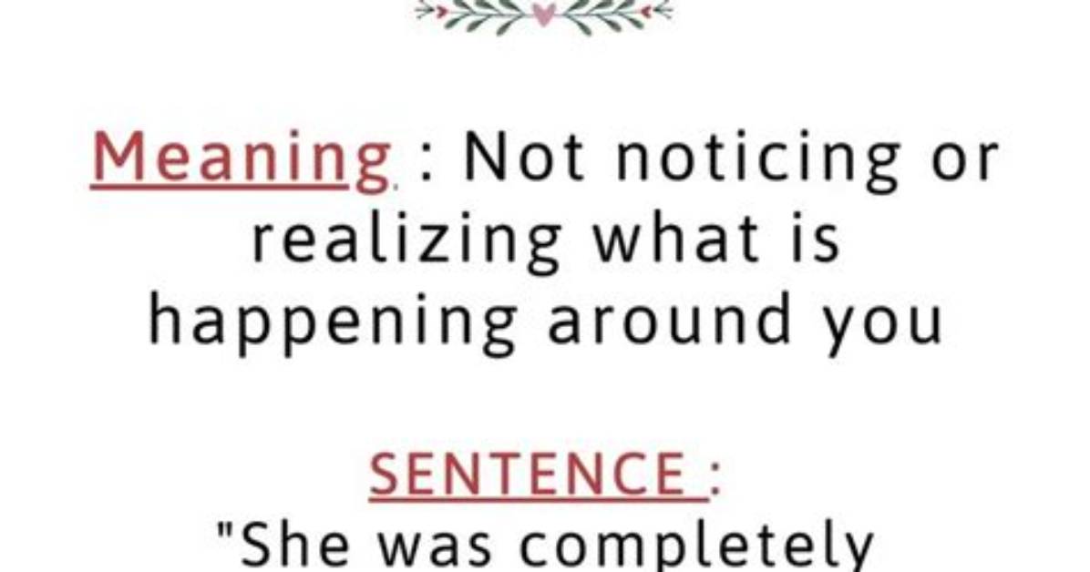 What Does Obliviousness Mean?