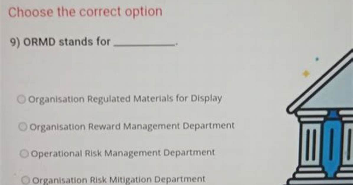 What Does Ormd Stand For
