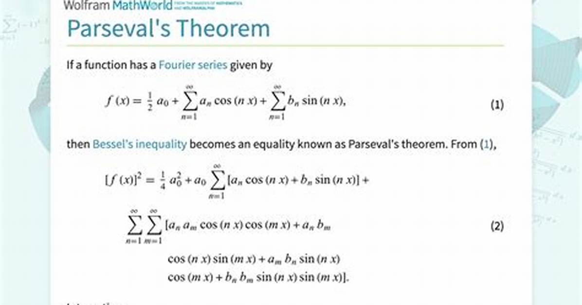 What Does Parseval's Theorem Mean?
