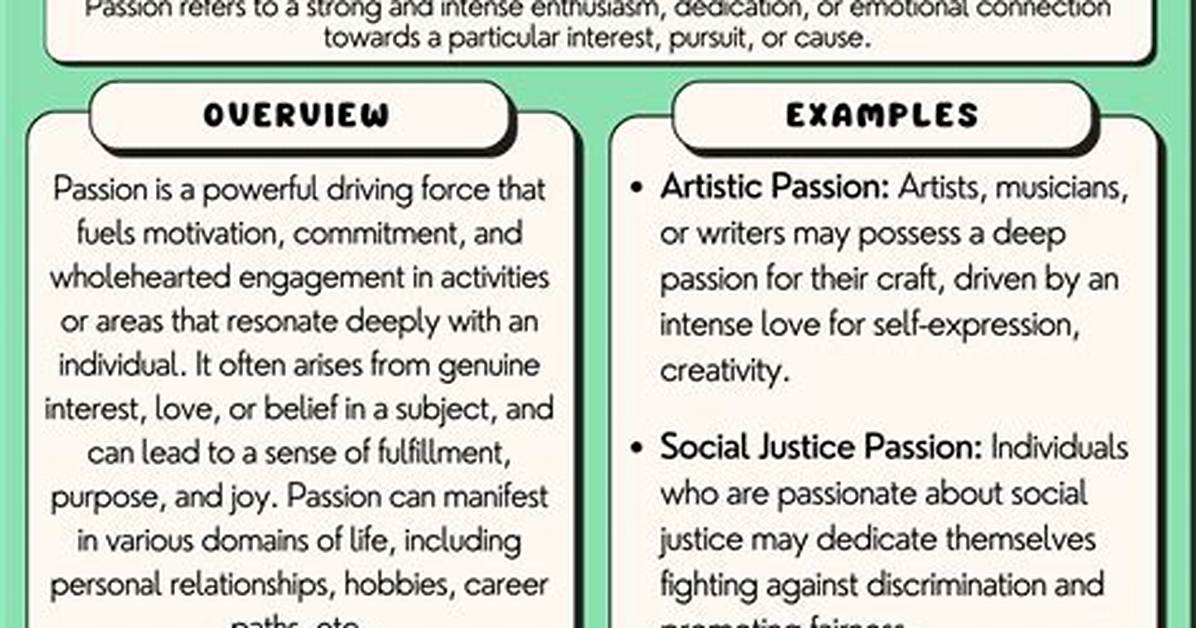 What Does Passionate Mean Examples?