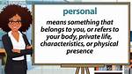 What Does Personal Mean