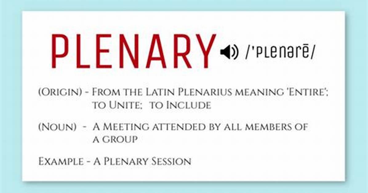 What Does Plenary Mean?