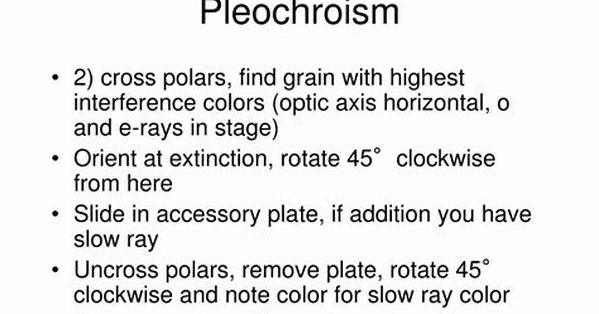 What Does Pleochroic Mean?