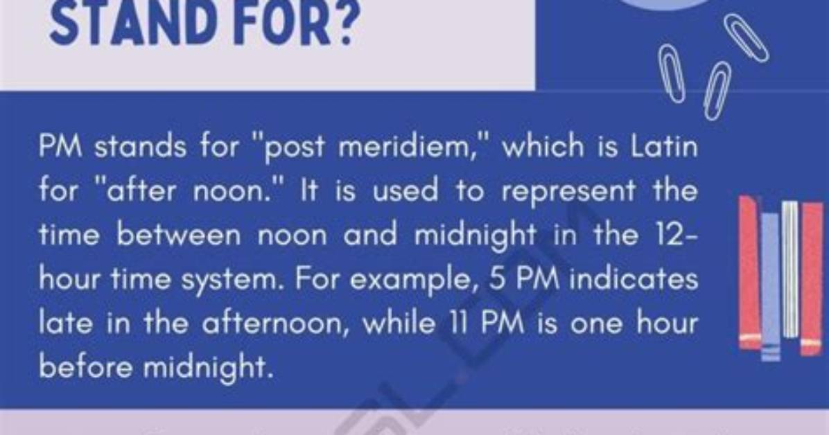 What Does Pm