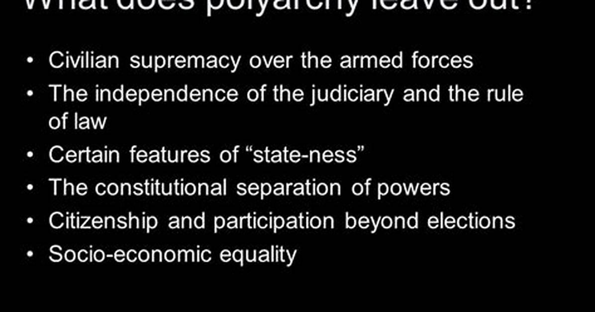 What Does Polyarchy Meaning?