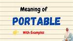 What Does Portable Mean
