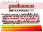 What Does Posthumous Mean?