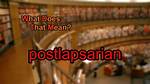 What Does Postlapsarian Meaning?