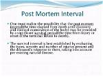 What Does Postmortem Interval Estimations Mean?