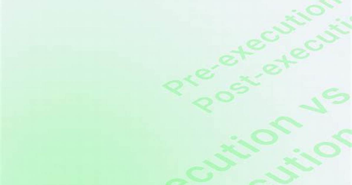 What Does Pre-Execution Mean?
