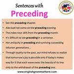 What Does Preceding Week Mean?