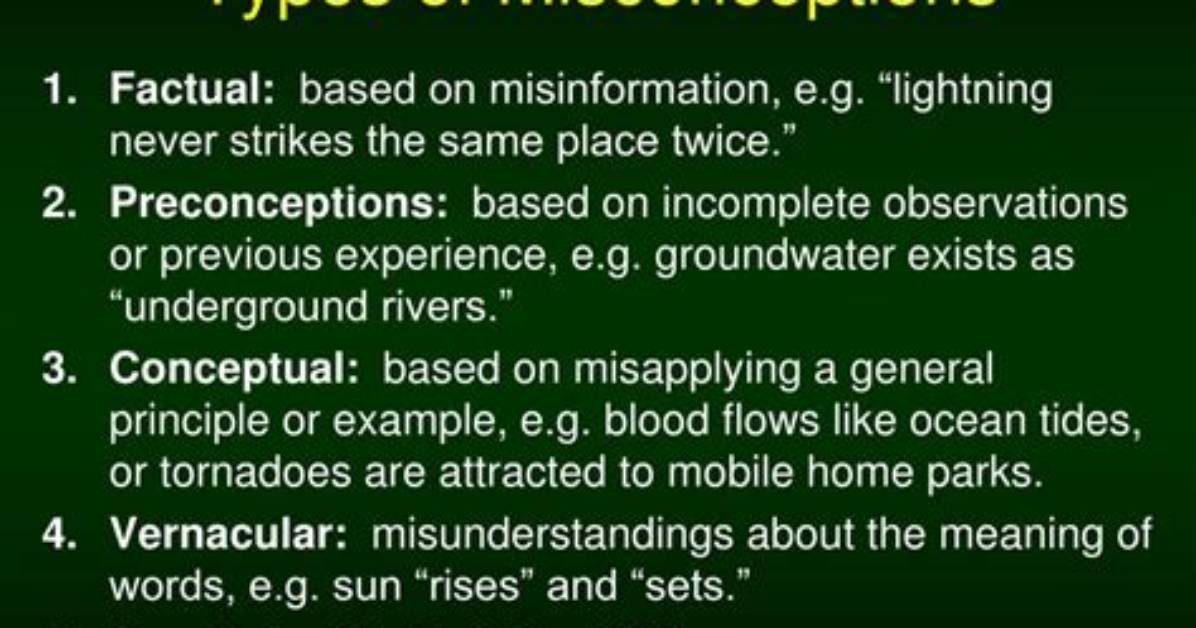 What Does Preconceptions Mean Examples?