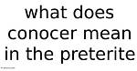 What Does Preterite Mean