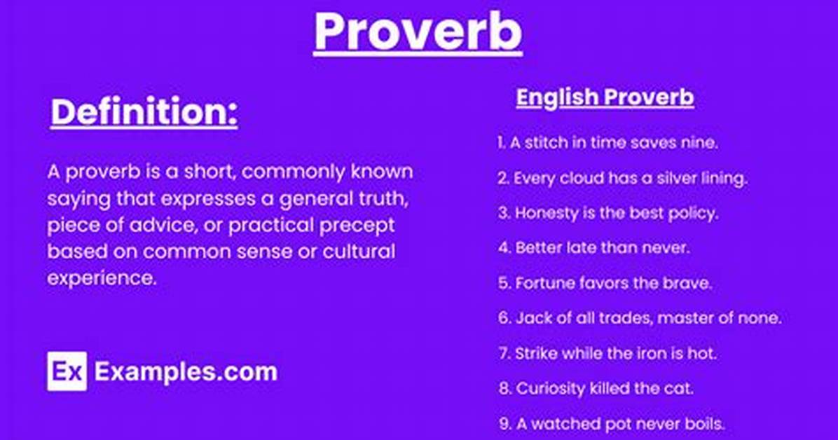 What Does Proverb Mean