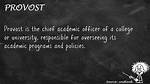 What Does Provost Mean?