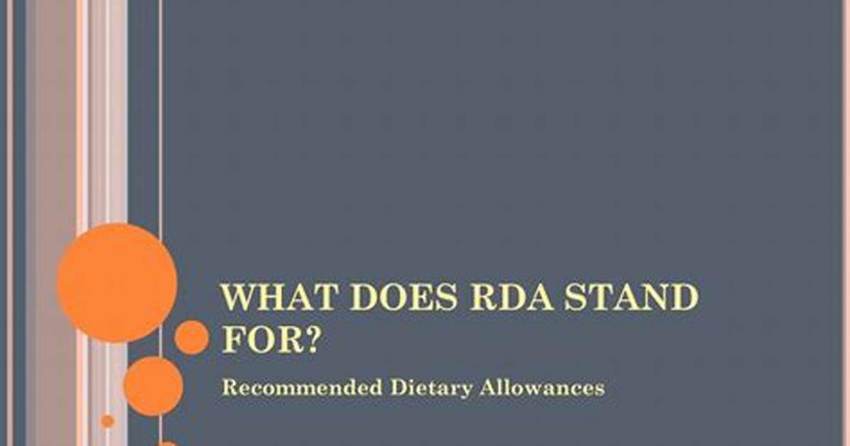 What Does Rda Stand for?