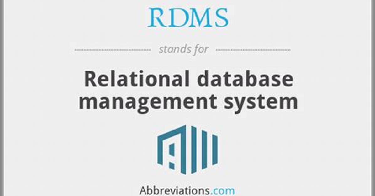What Does Rdms Stand For