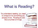 What Does Reading Mean?